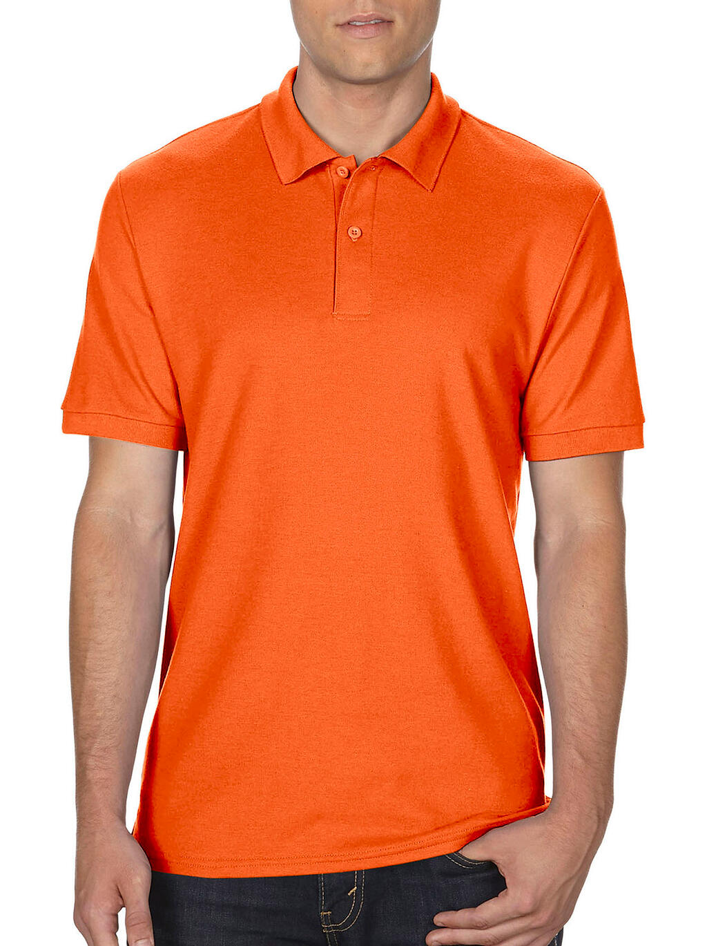  DryBlend® Double Piqué Polo in Farbe Orange