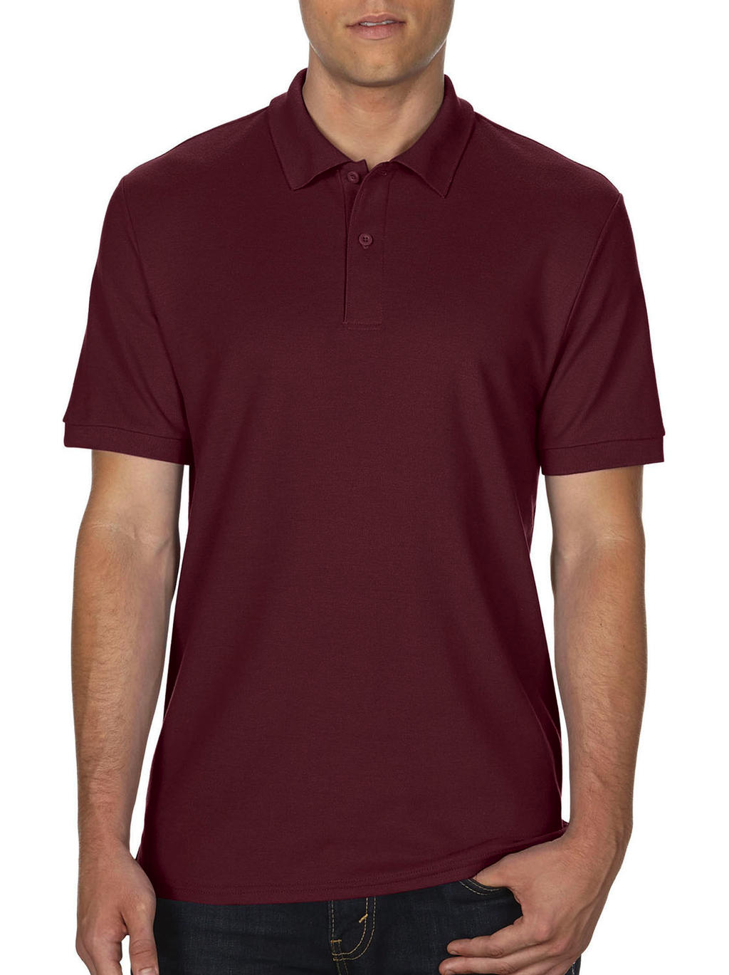  DryBlend® Double Piqué Polo in Farbe Maroon