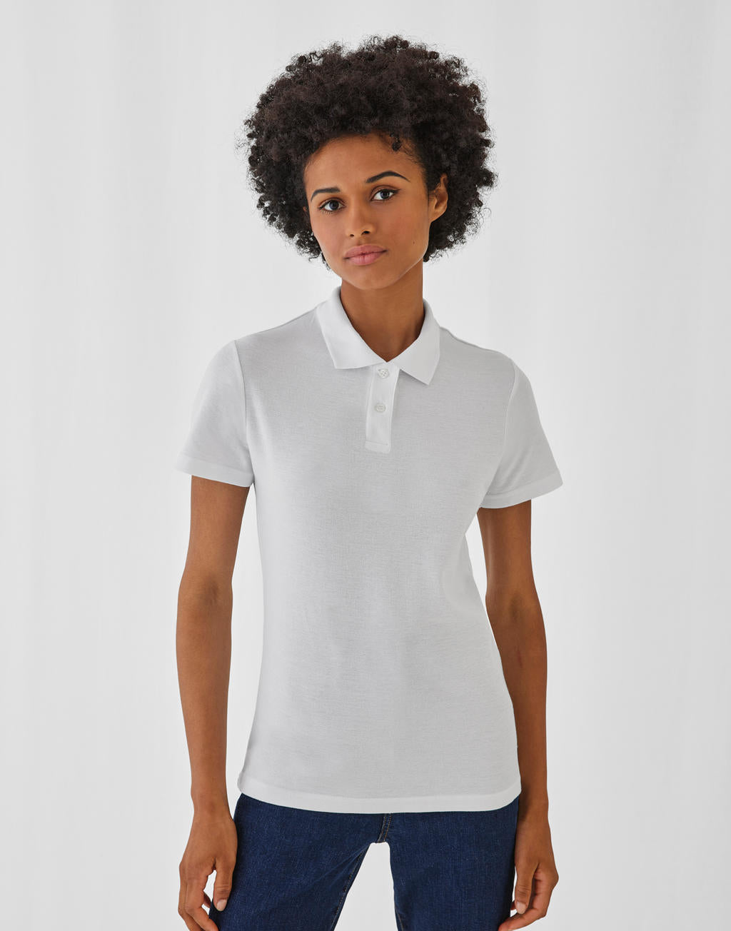  ID.001/women Piqué Polo Shirt in Farbe White