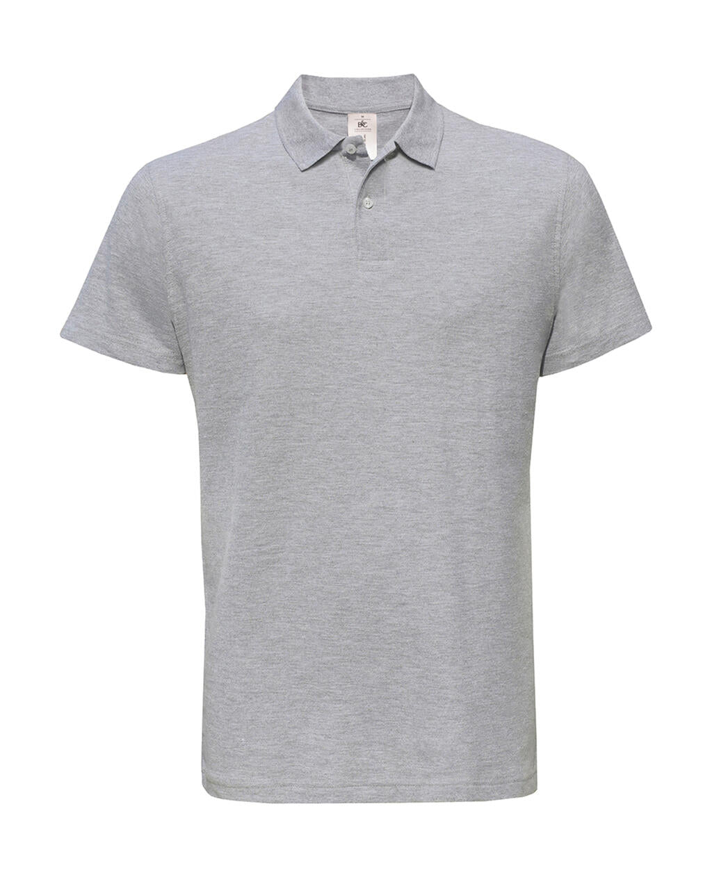  ID.001 Piqué Polo Shirt in Farbe Heather Grey