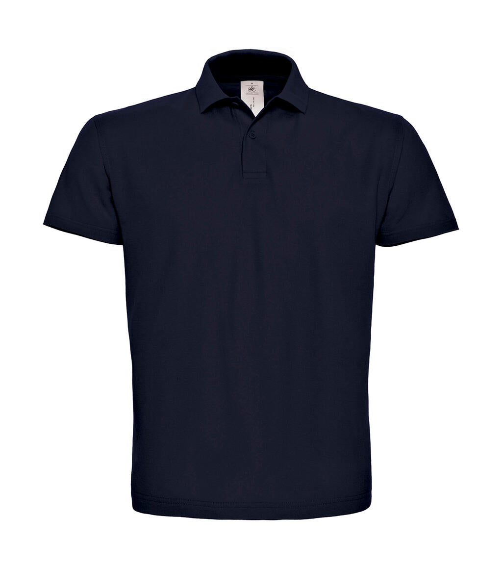  ID.001 Piqué Polo Shirt in Farbe Navy