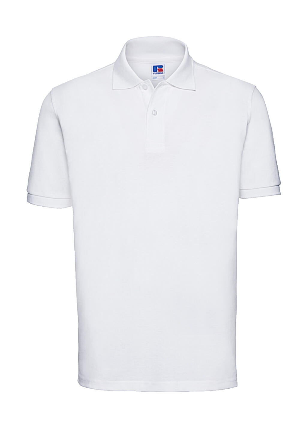  Men's Classic Cotton Polo in Farbe White