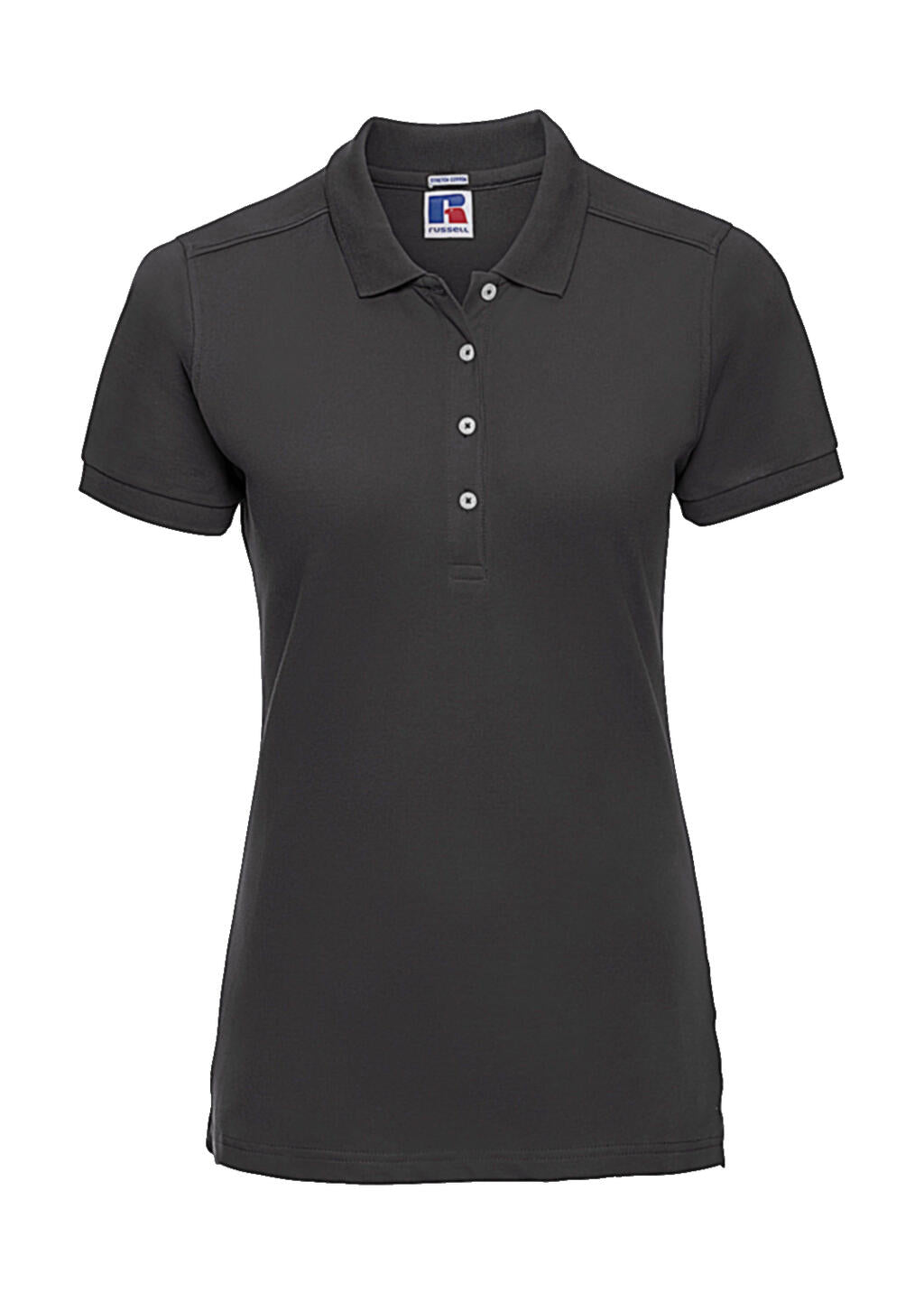  Ladies' Fitted Stretch Polo in Farbe Black