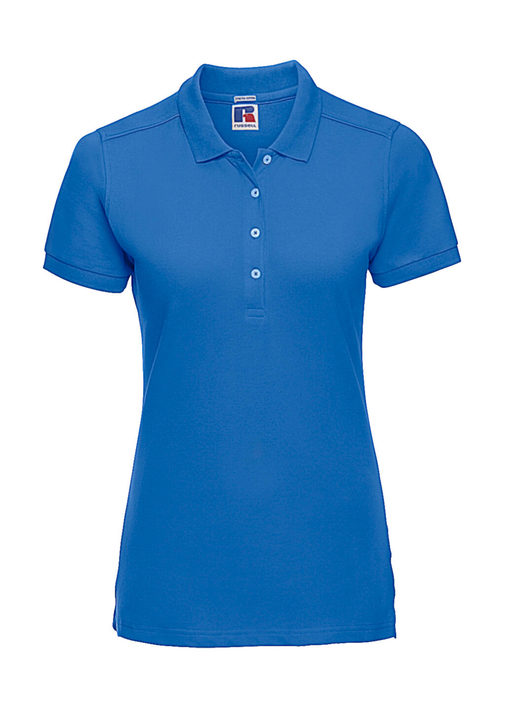  Ladies' Fitted Stretch Polo in Farbe Azure