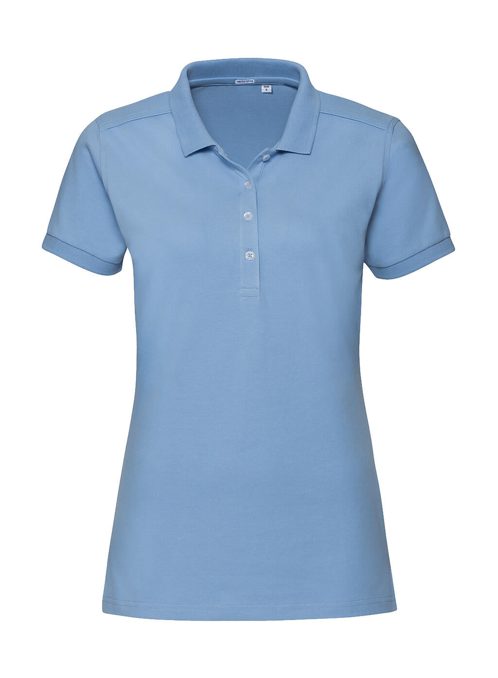  Ladies' Fitted Stretch Polo in Farbe Sky