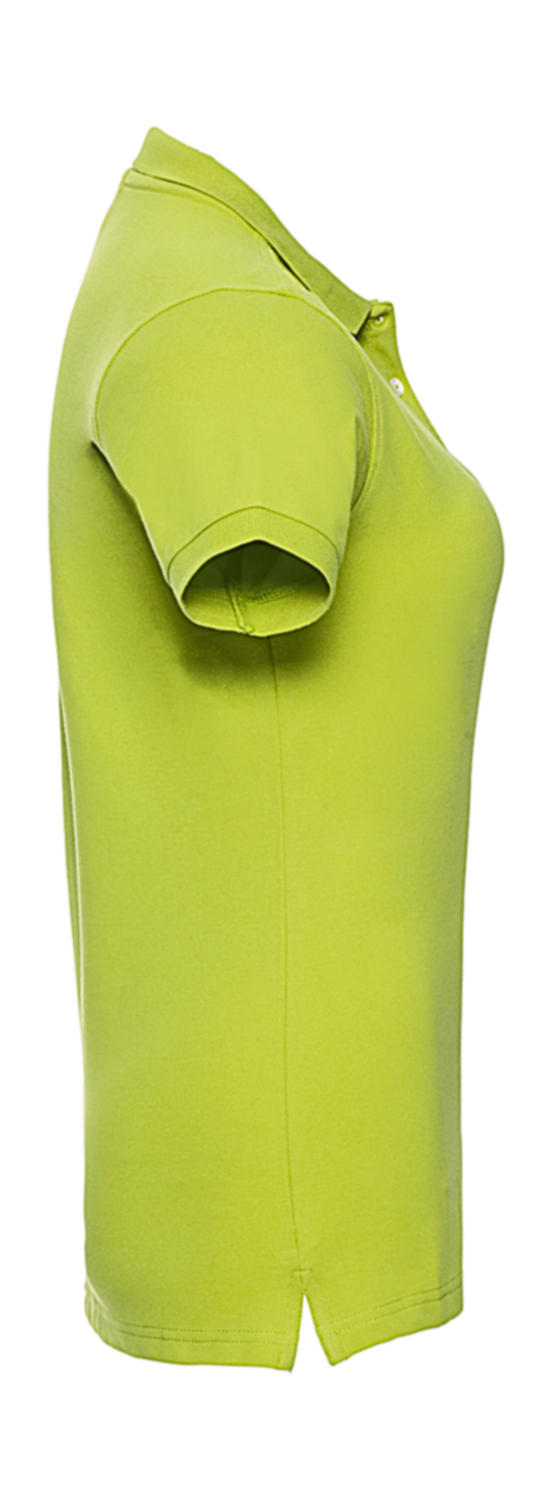  Ladies' Fitted Stretch Polo in Farbe White
