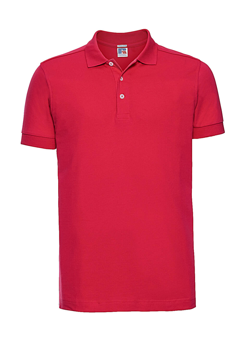  Men's Fitted Stretch Polo in Farbe Classic Red