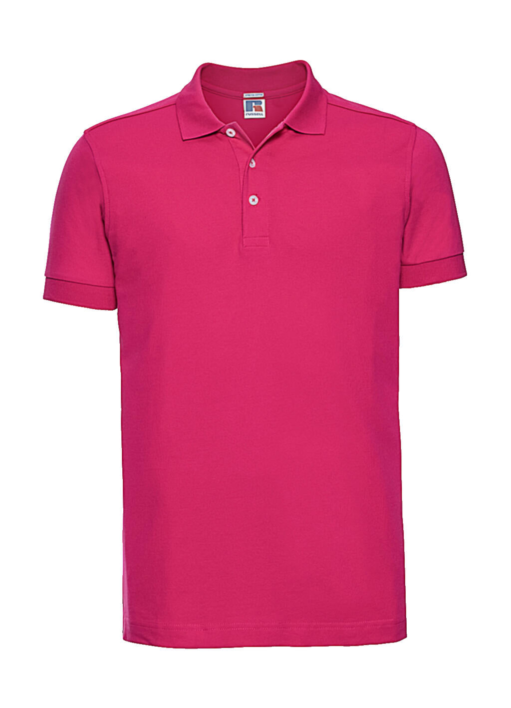  Men's Fitted Stretch Polo in Farbe Fuchsia