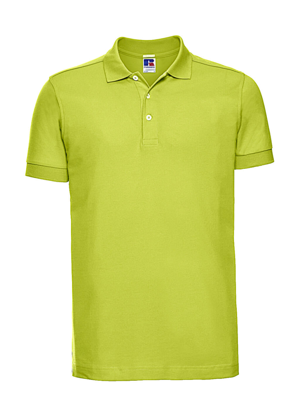 Men's Fitted Stretch Polo in Farbe Lime