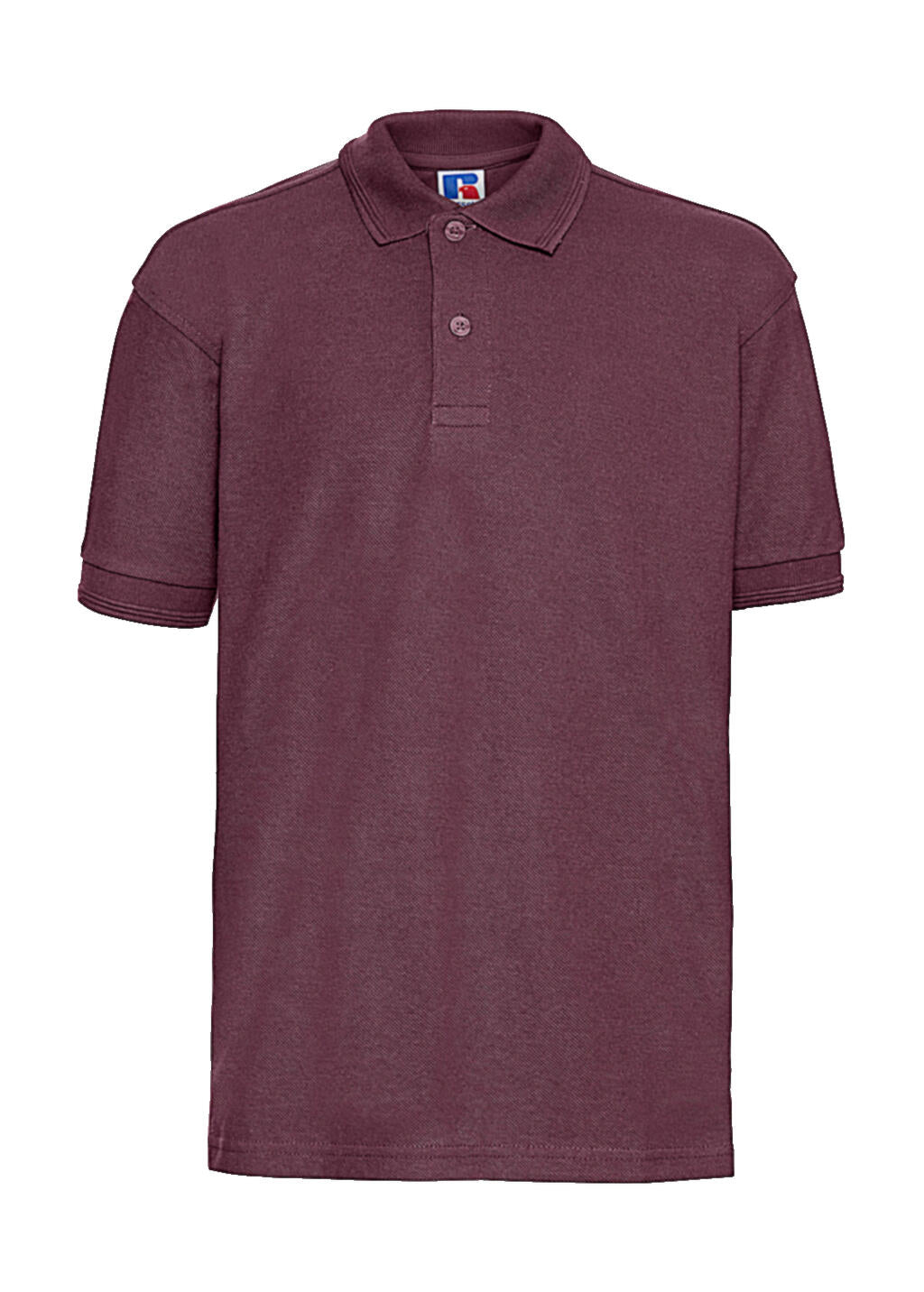  Kids' Hardwearing Polycotton Polo in Farbe Burgundy