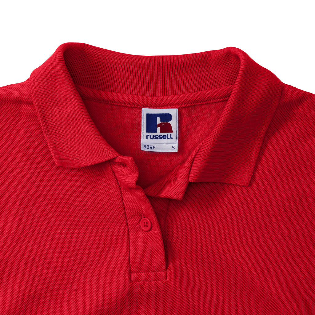  Ladies' Classic Polycotton Polo in Farbe White