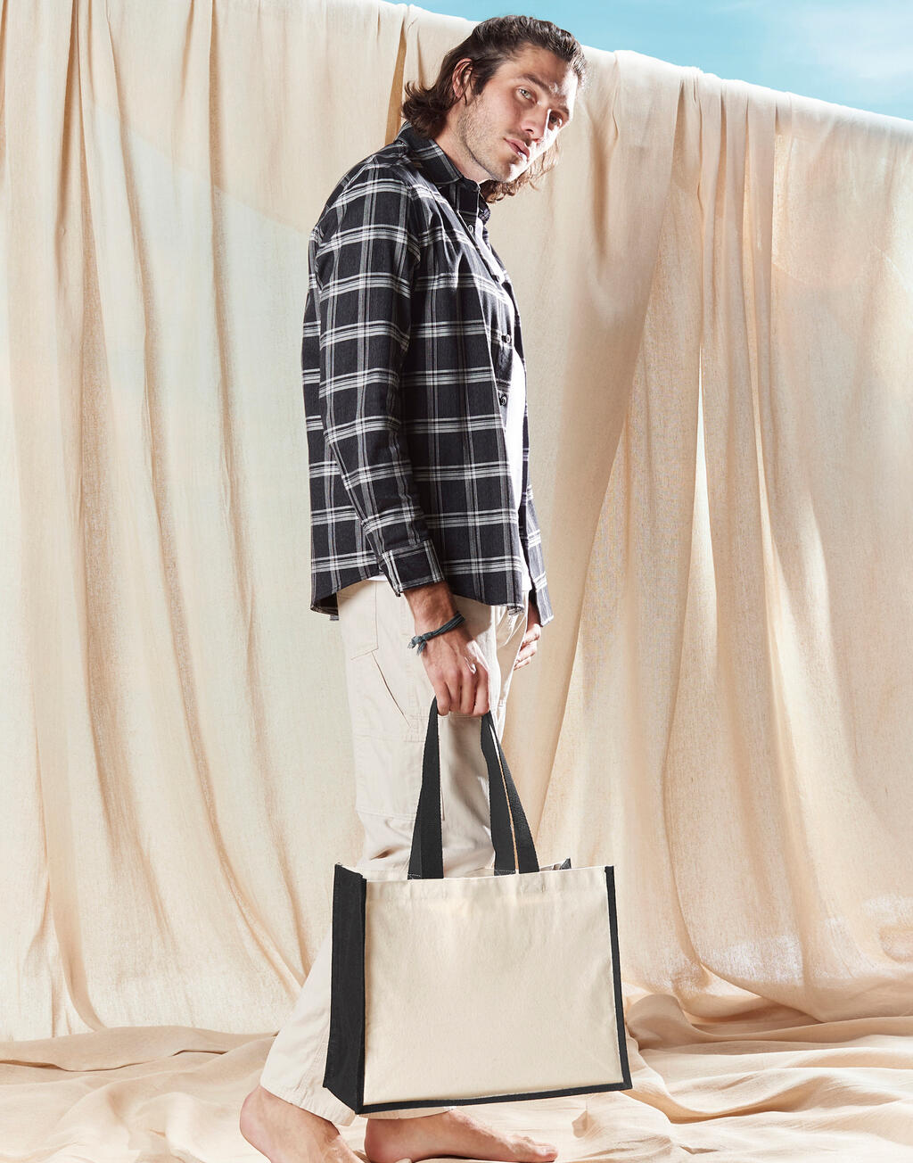  Printers' Jute Classic Shopper in Farbe Natural