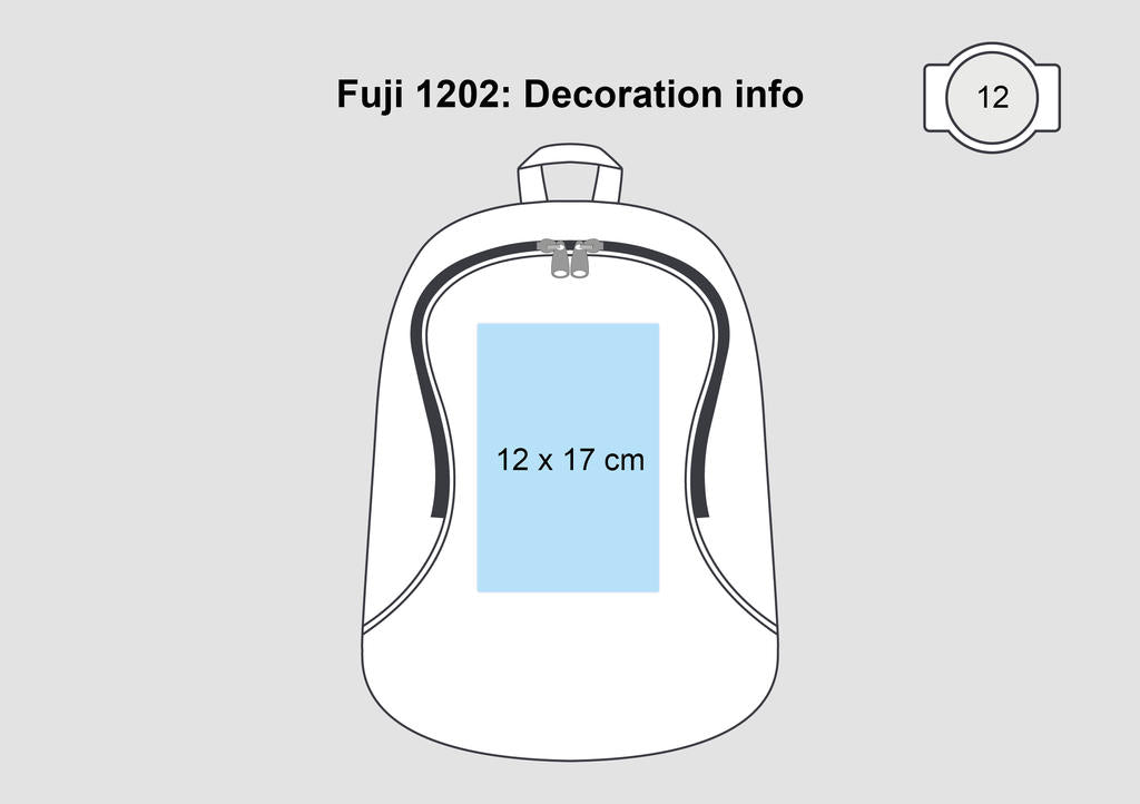  Fuji Basic Backpack in Farbe Black/White