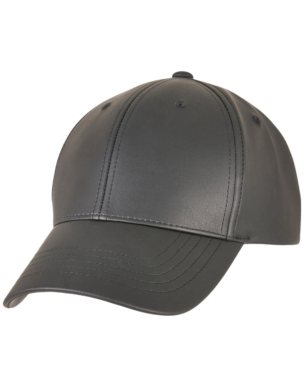 Synthetic Leather Alpha Shape Dad Cap - ShirtStore