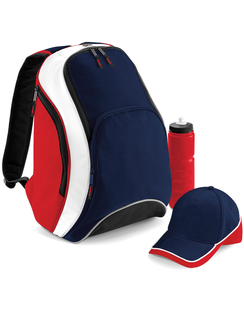  Teamwear Backpack in Farbe Black/Classic Red/White