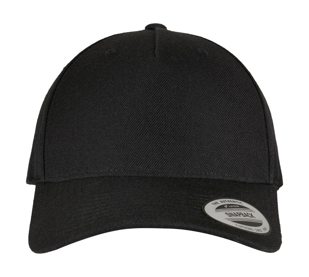5-Panel Premium Curved Visor Snapback Cap - ShirtStore