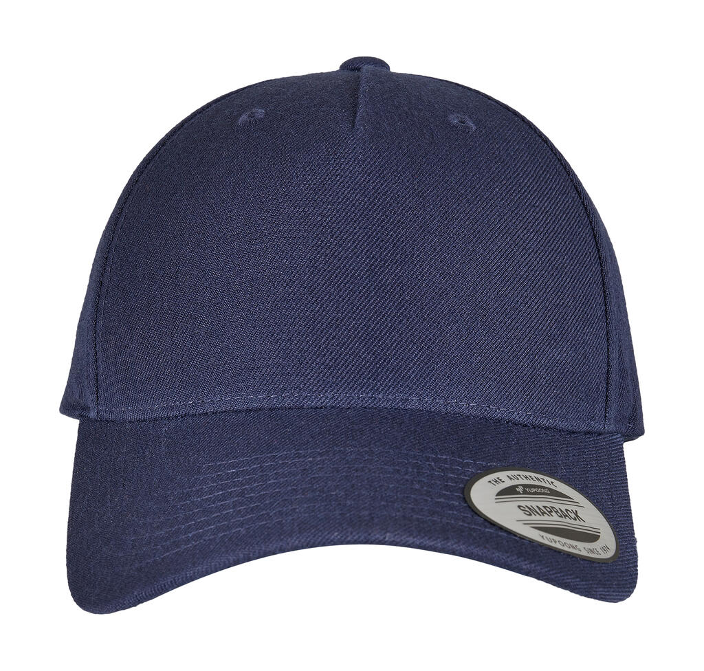 5-Panel Premium Curved Visor Snapback Cap - ShirtStore