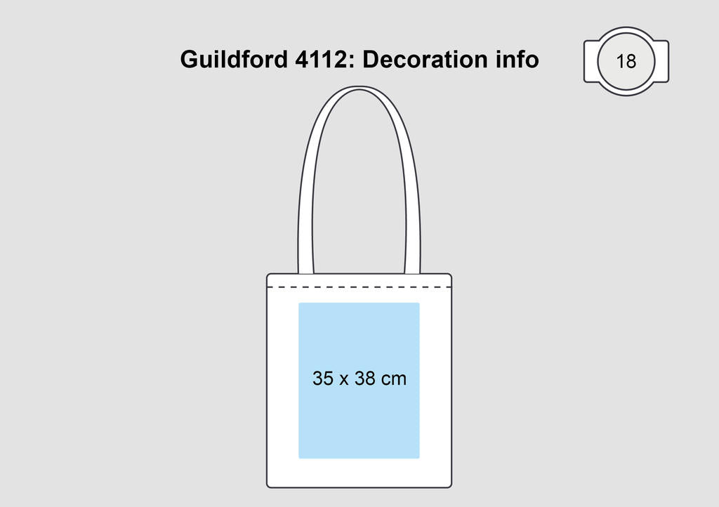 Guildford Cotton Shopper/Tote Shoulder Bag in Farbe Natural