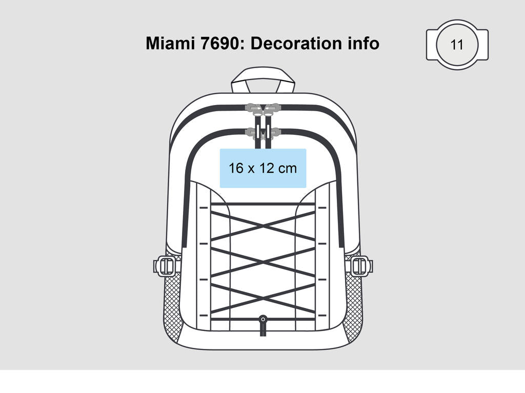  Miami Backpack in Farbe Black/Black/Dark Grey