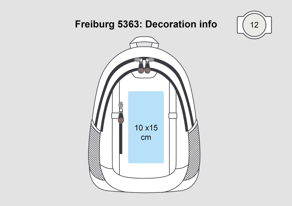  Freiburg Laptop Backpack in Farbe Black