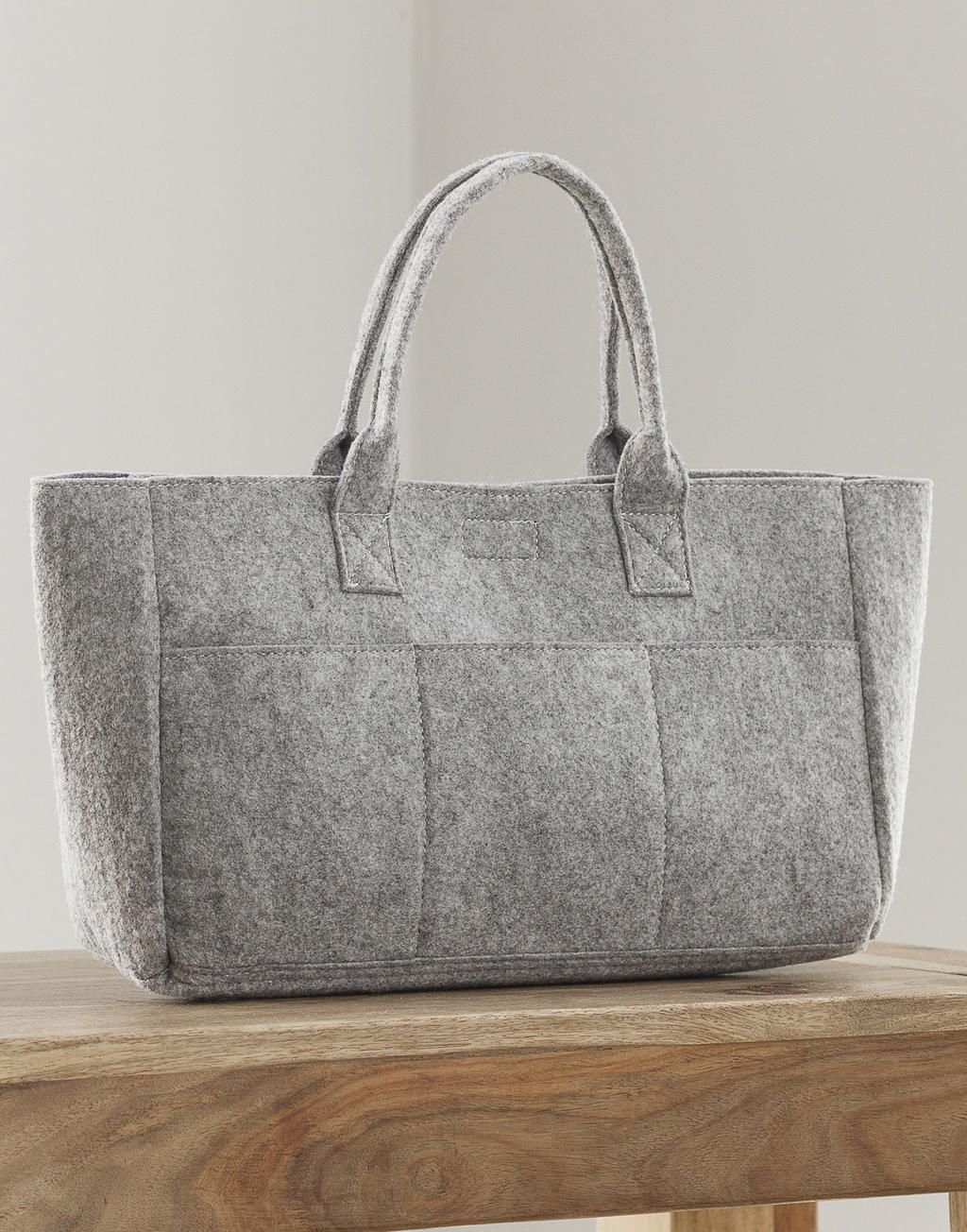  Pocket Felt Shopper in Farbe Charcoal Melange