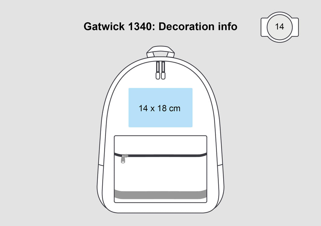  Gatwick Hi-Vis Backpack in Farbe Hi-Vis Orange