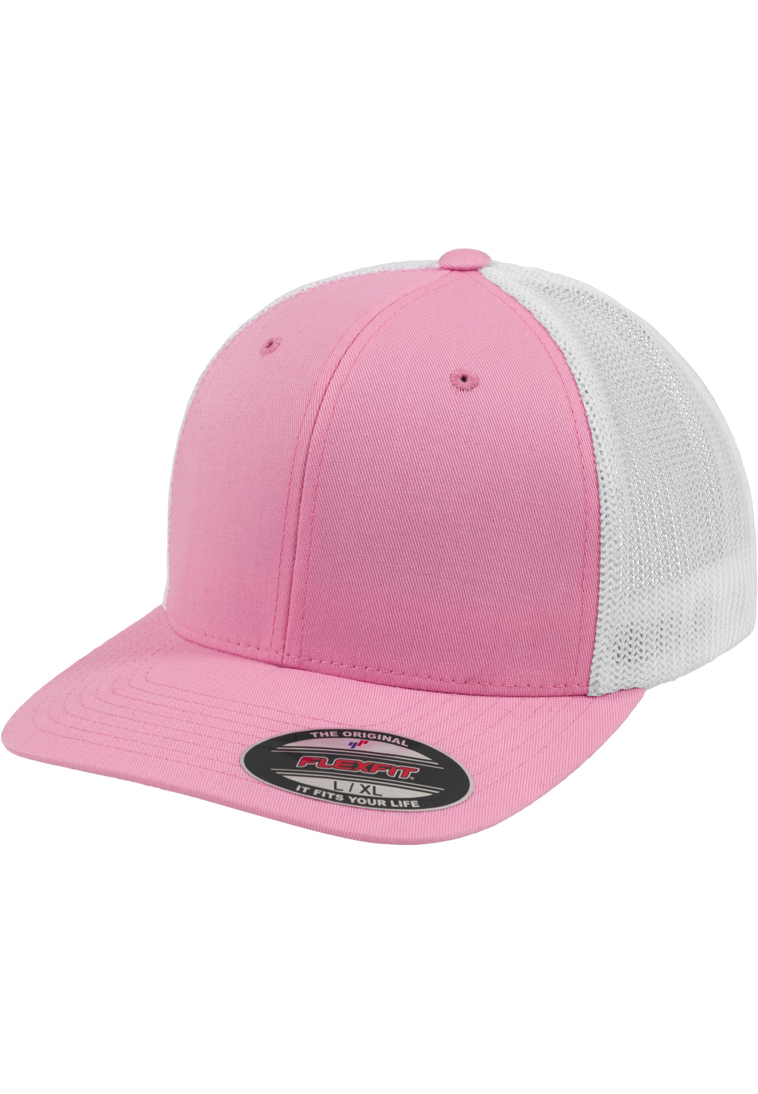  Mesh Trucker 2-Tone Cap in Farbe pink/wht
