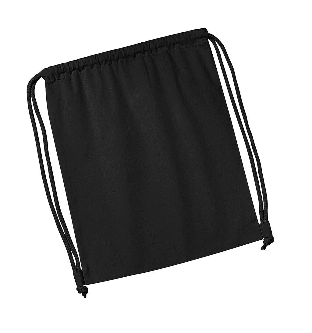  Organic Premium Cotton Gymsac in Farbe Black
