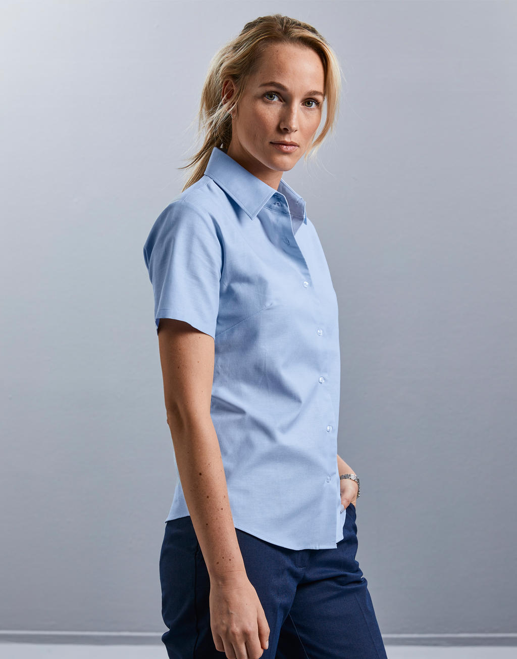  Ladies' Classic Oxford Shirt in Farbe White