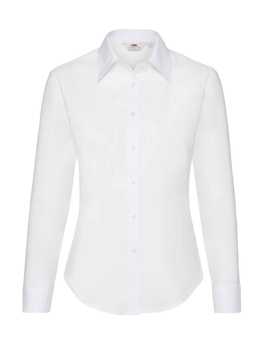  Ladies' Oxford Shirt LS in Farbe White