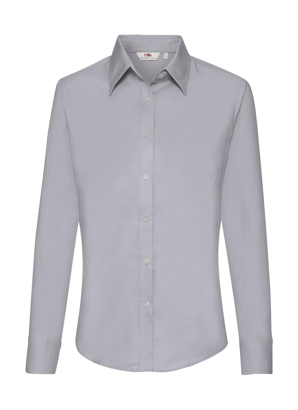  Ladies' Oxford Shirt LS in Farbe Oxford Grey