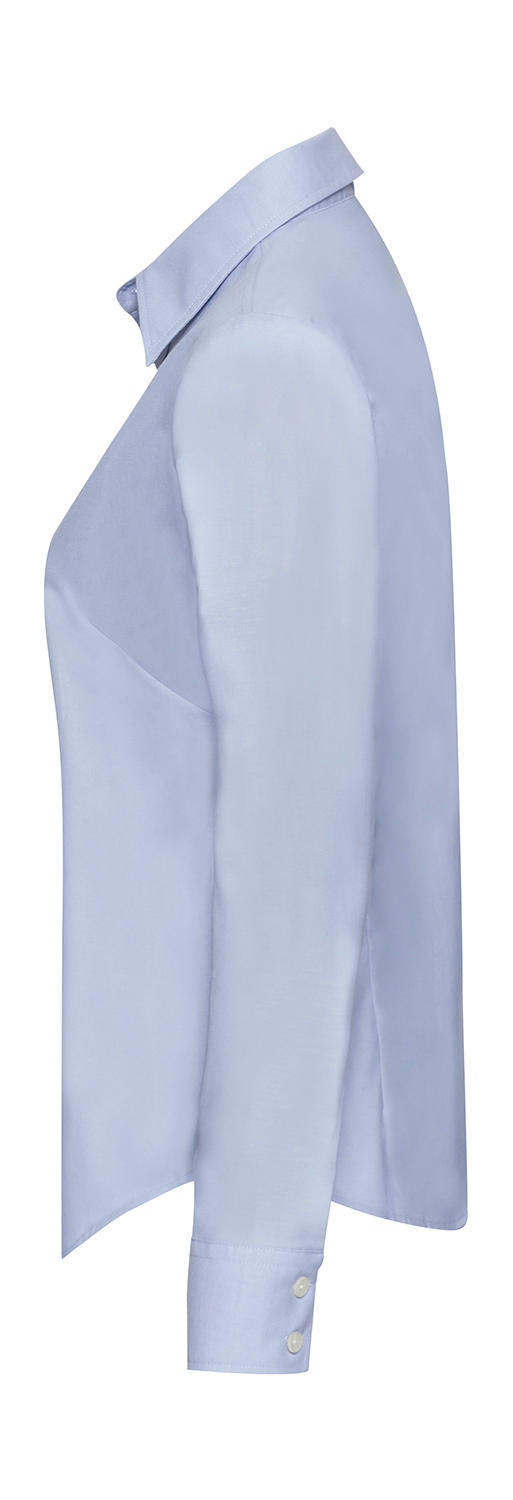  Ladies' Oxford Shirt LS in Farbe White