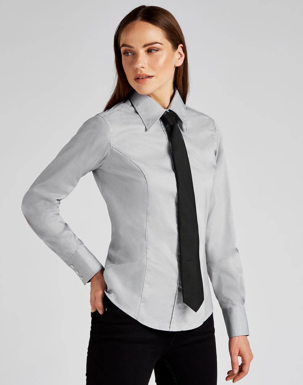  Women's Tailored Fit Premium Oxford Shirt in Farbe White