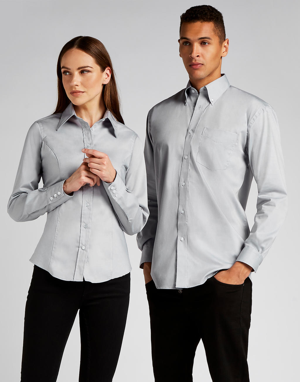  Women's Tailored Fit Premium Oxford Shirt in Farbe White