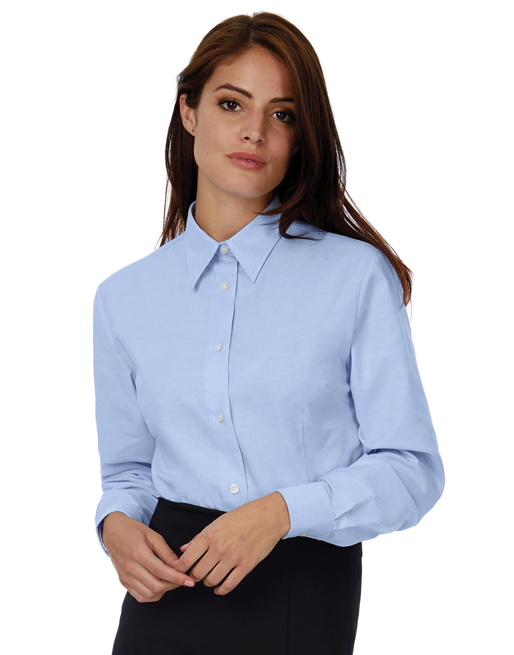  Oxford LSL/women Shirt in Farbe White