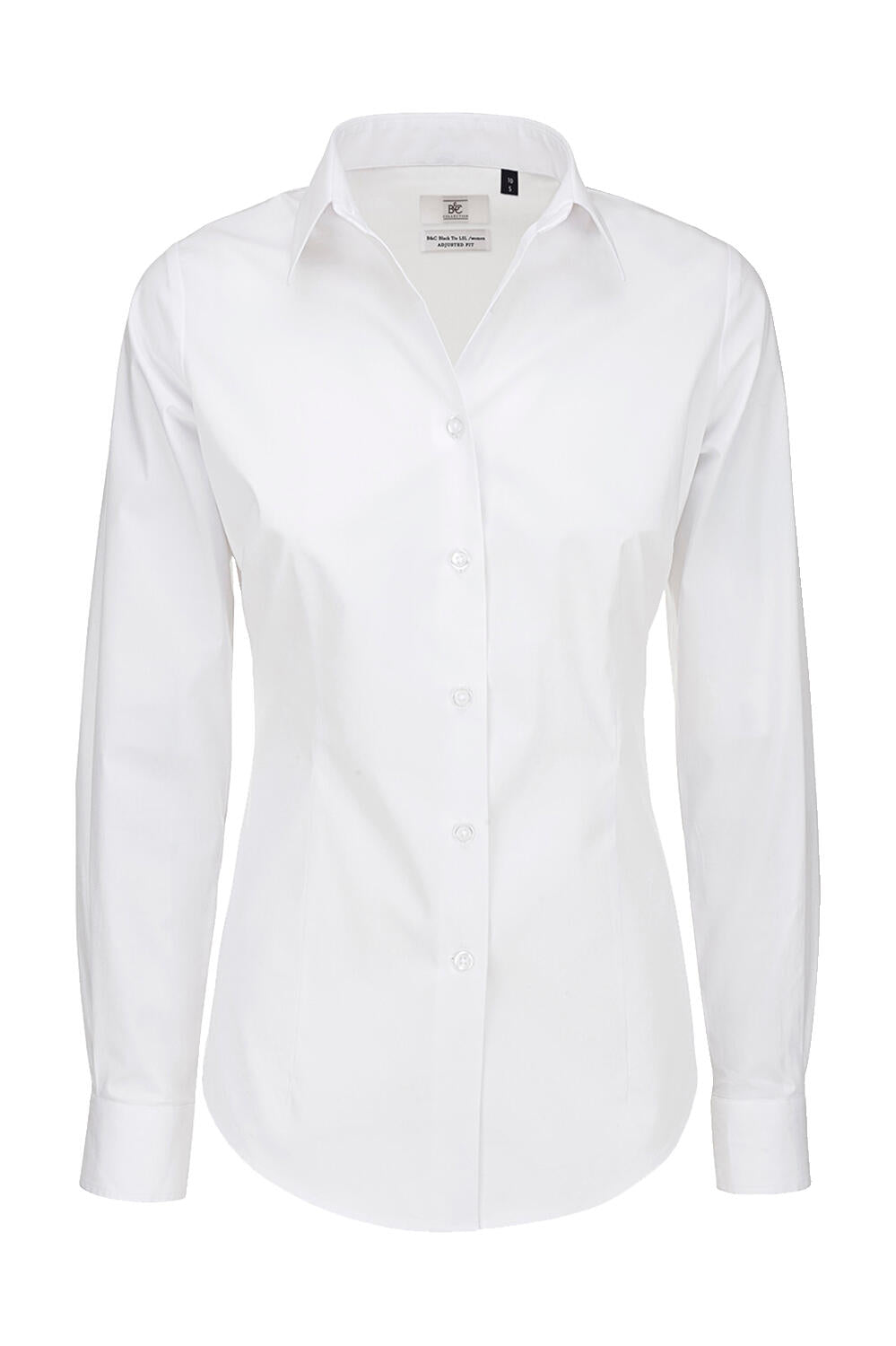  Black Tie LSL/women Poplin Shirt in Farbe White