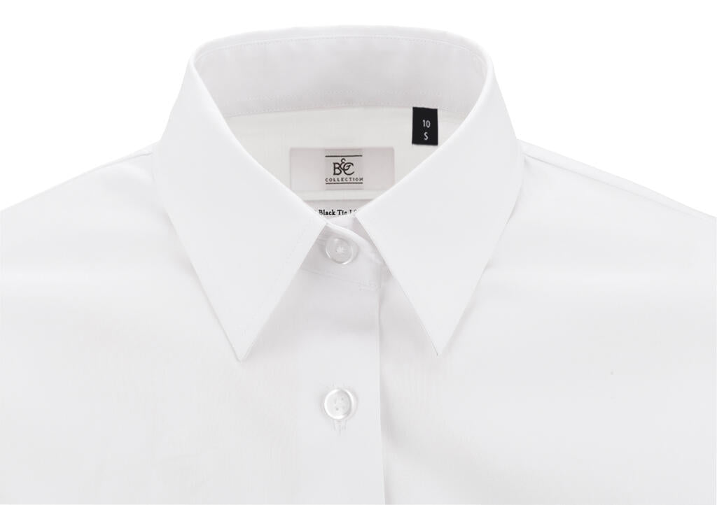  Black Tie SSL/women Poplin Shirt  in Farbe White