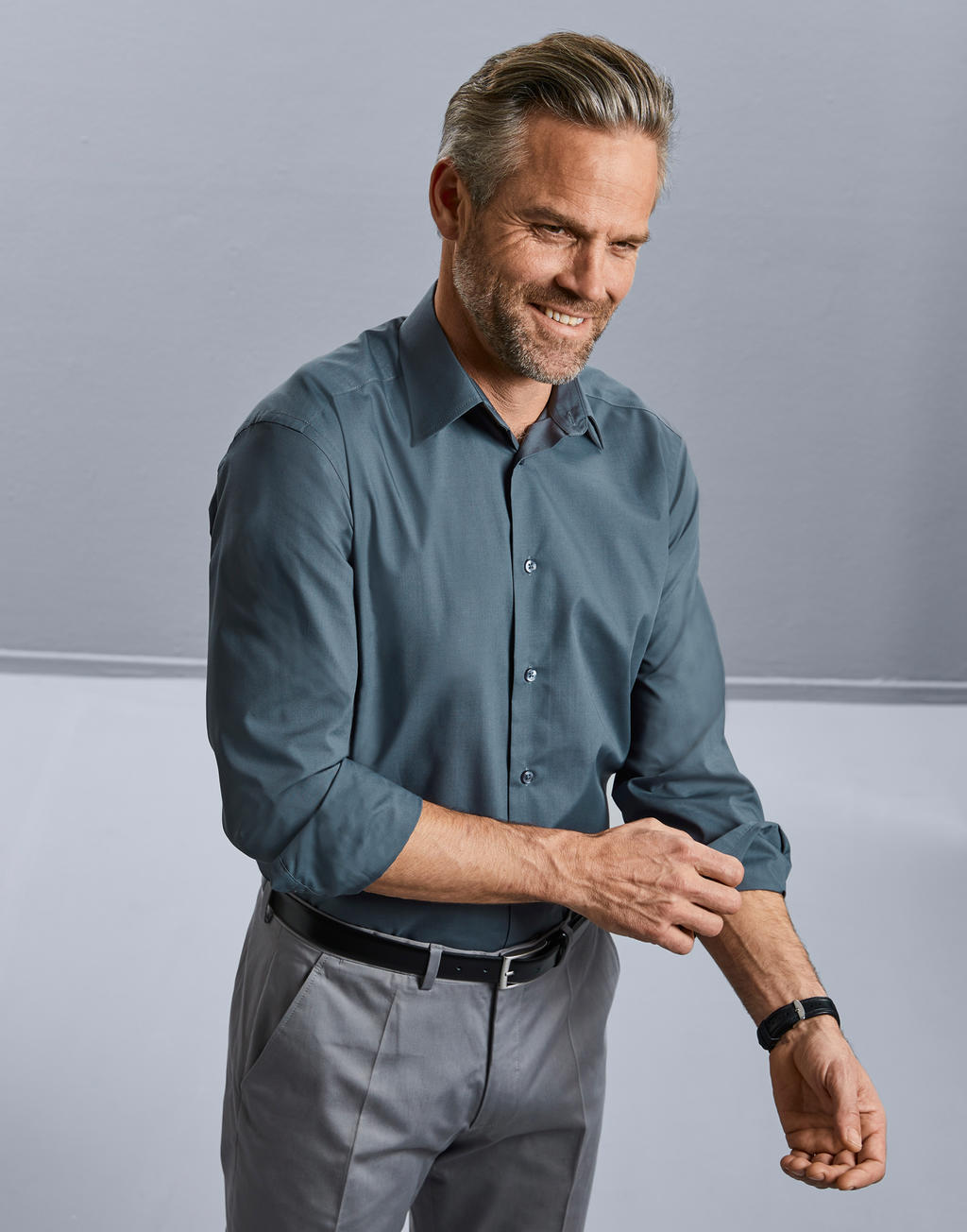  Tailored Poplin Shirt LS in Farbe White