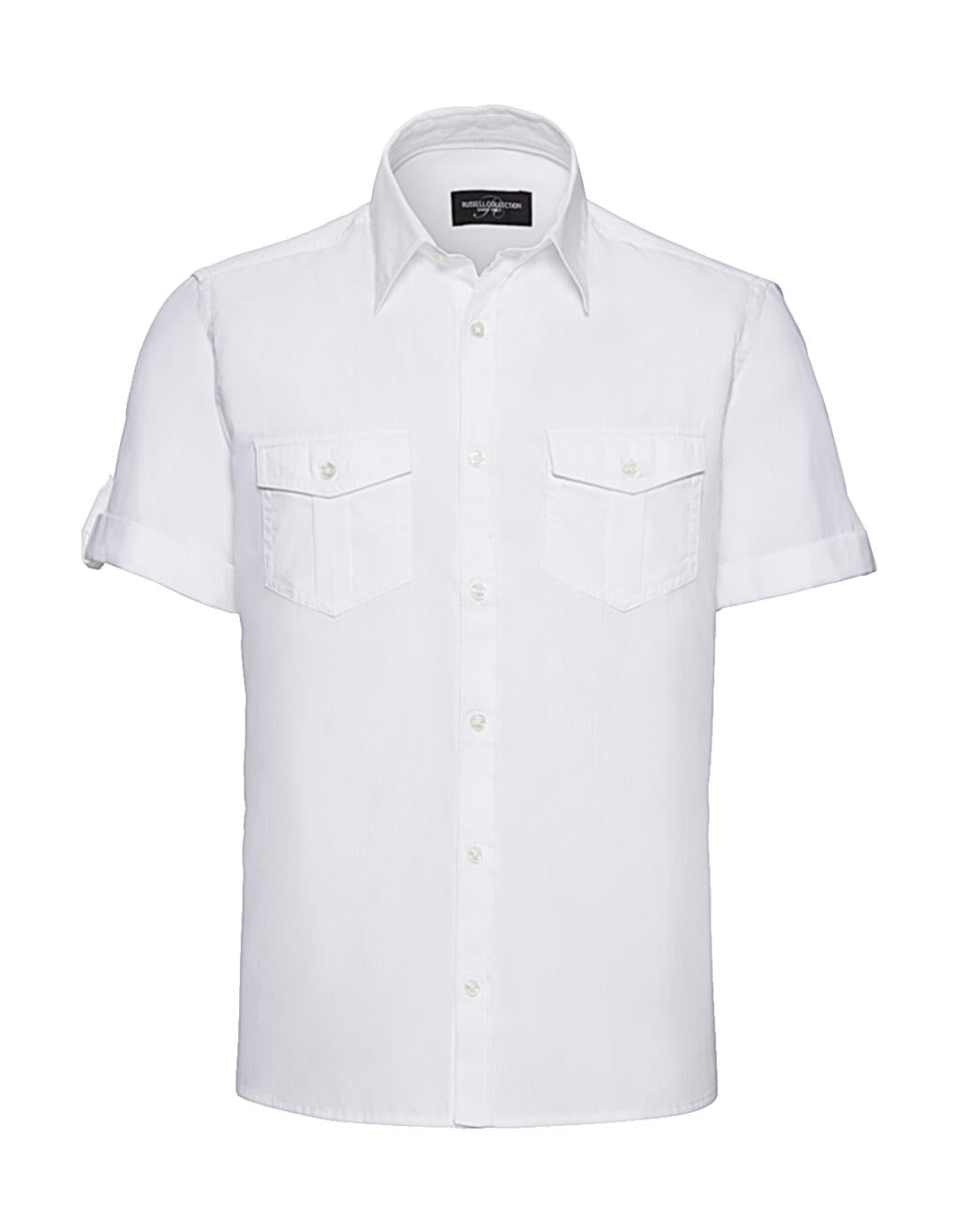  Men's Roll Sleeve Shirt in Farbe White