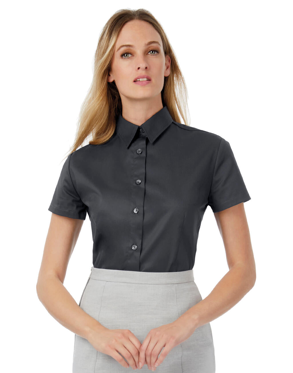  Sharp SSL/women Twill Shirt  in Farbe White