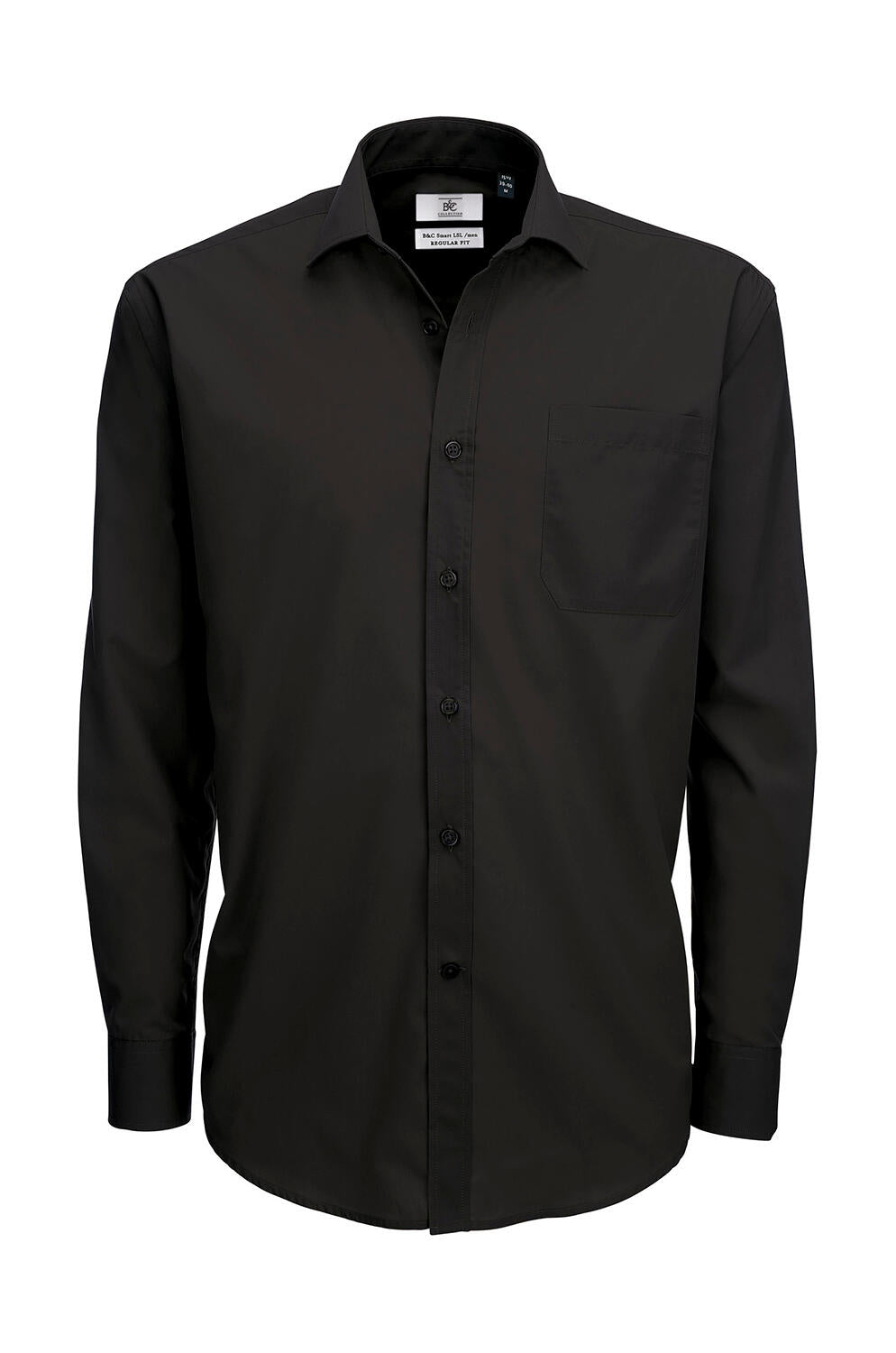  Smart LSL/men Poplin Shirt in Farbe Black