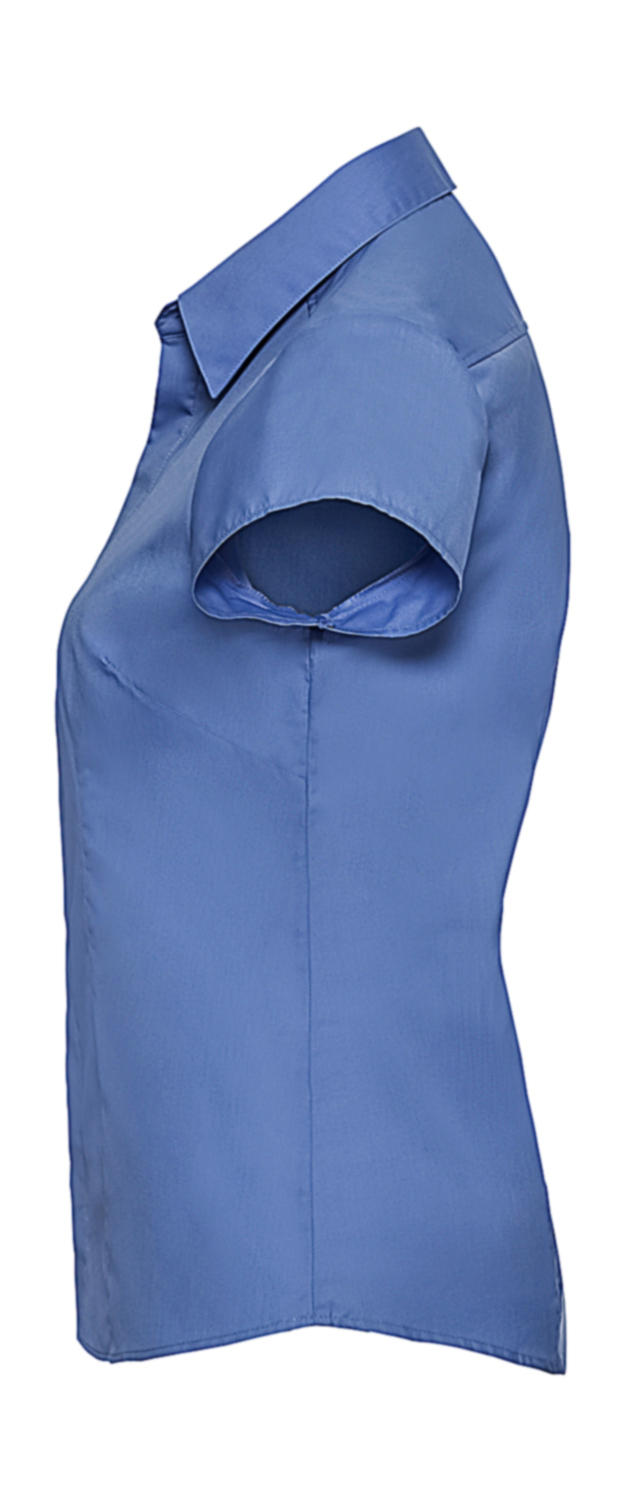  Ladies' Fitted Poplin Shirt in Farbe White