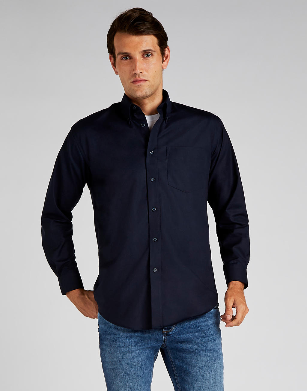  Classic Fit Workwear Oxford Shirt in Farbe White