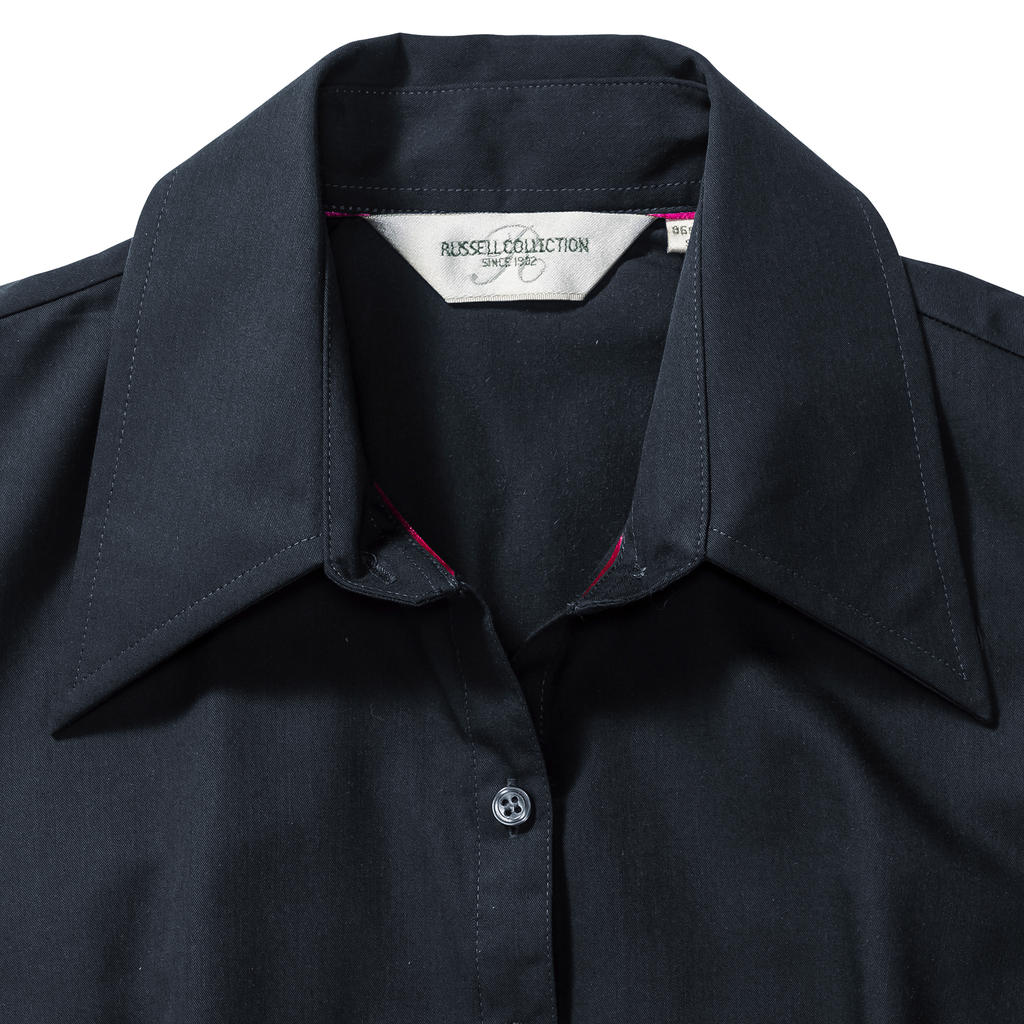 Ladies' Tencel® Fitted Shirt in Farbe White