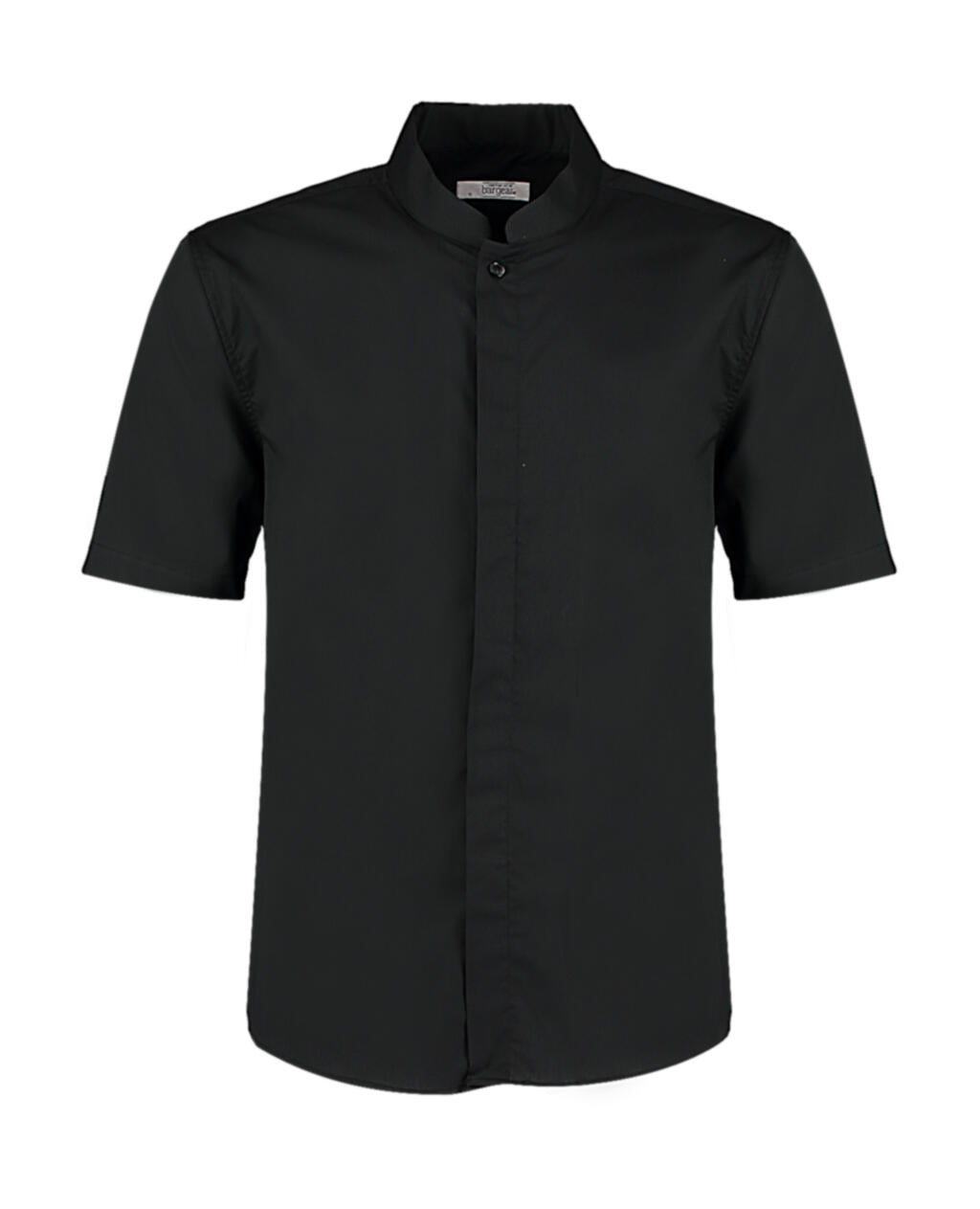  Tailored Fit Mandarin Collar Shirt SSL in Farbe Black