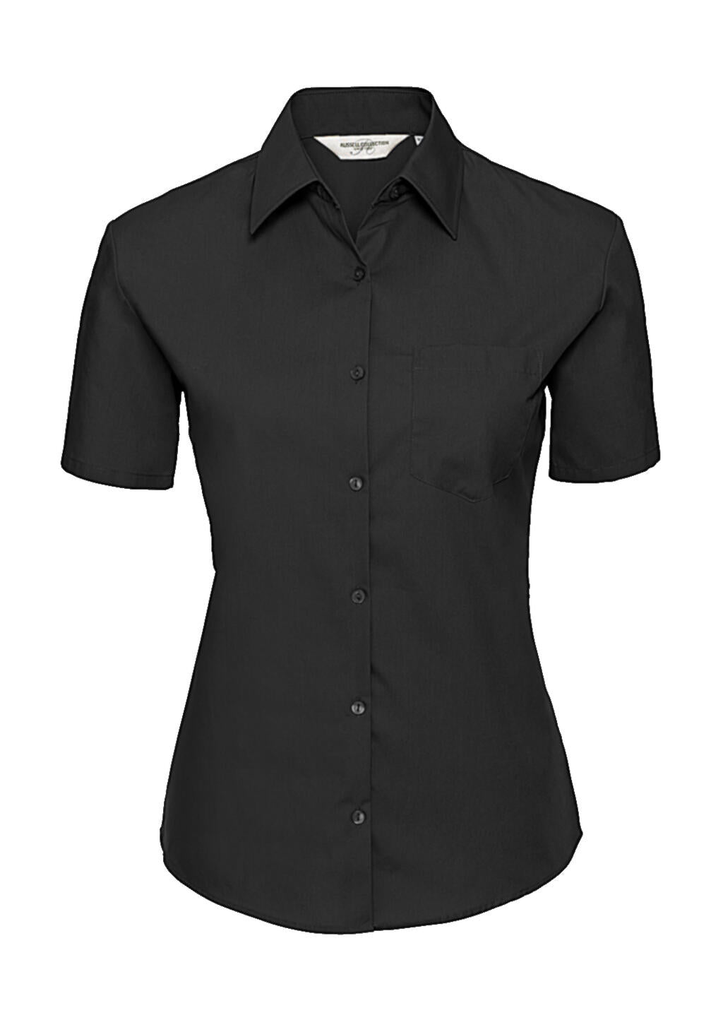  Ladies' Cotton Poplin Shirt in Farbe Black