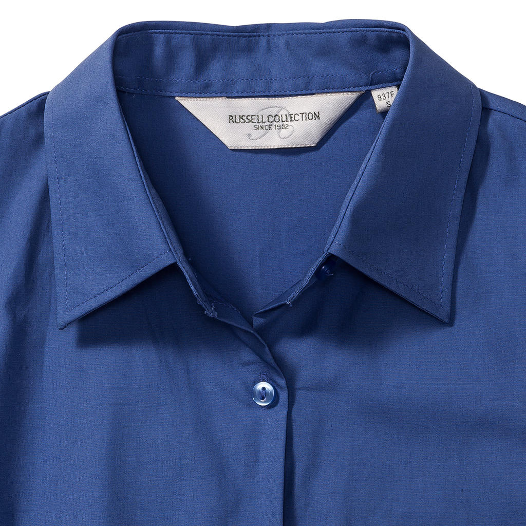  Ladies' Cotton Poplin Shirt in Farbe White