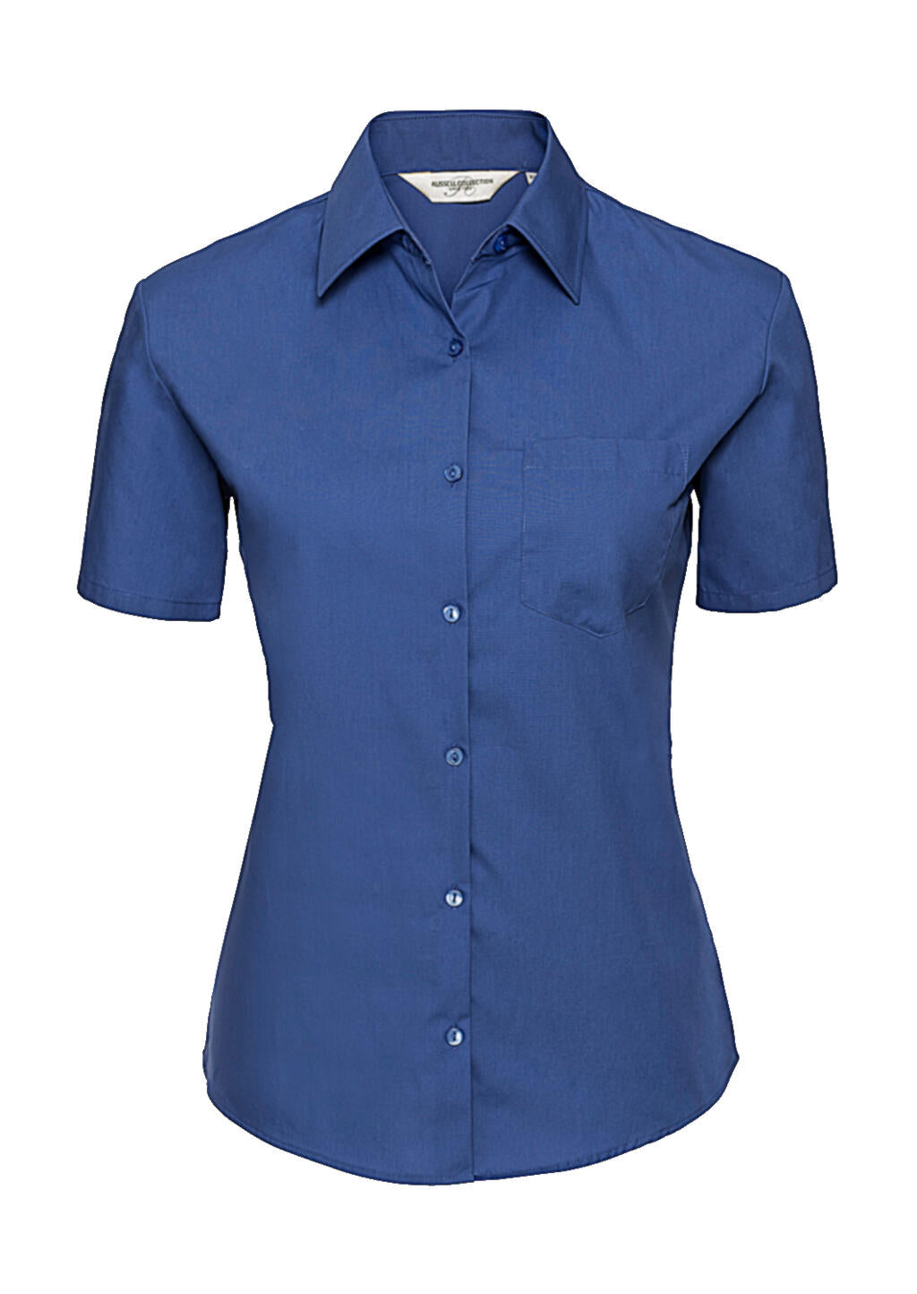  Ladies' Cotton Poplin Shirt in Farbe Aztec Blue