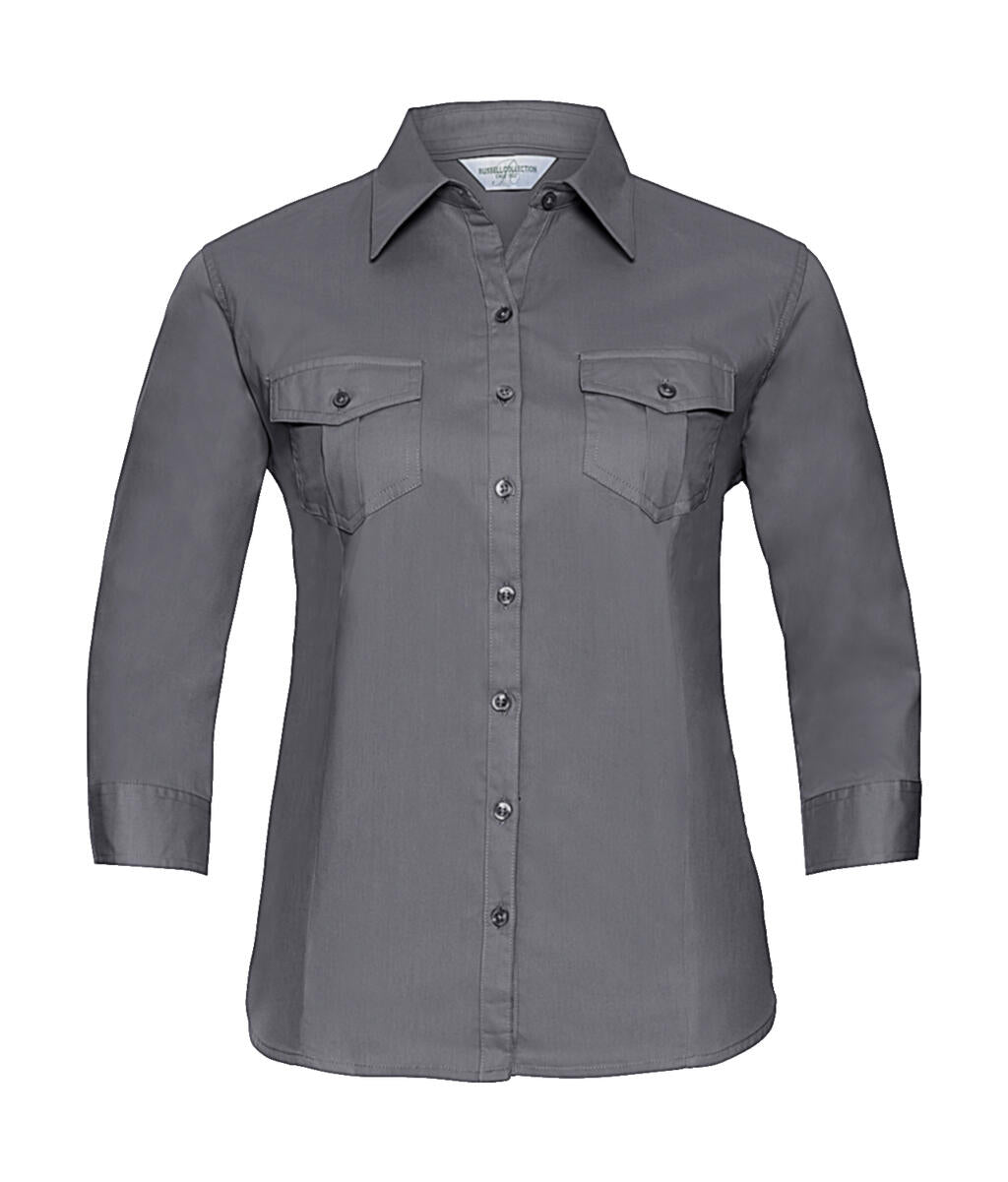  Ladies' Roll 3/4 Sleeve Shirt in Farbe Zinc