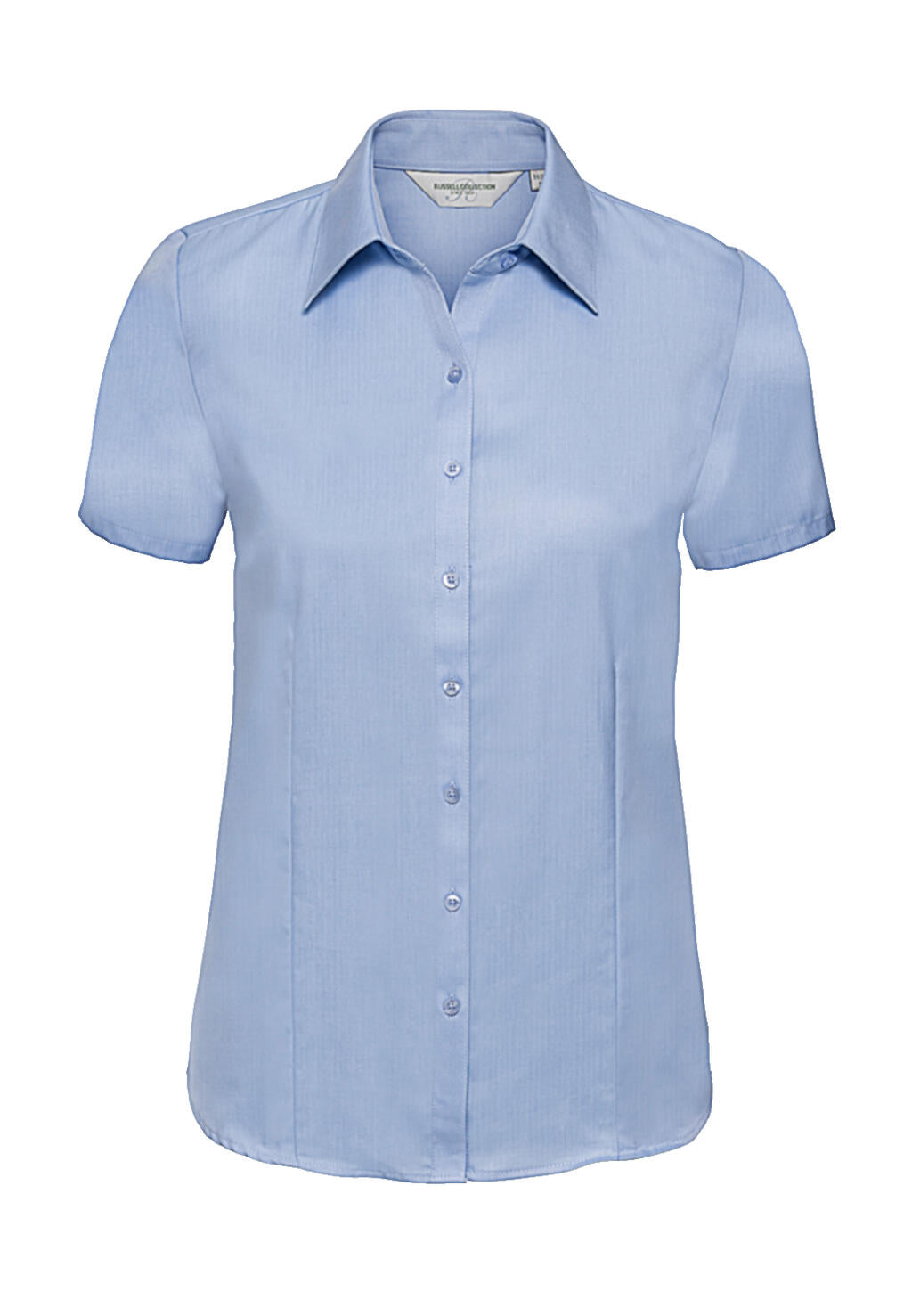  Ladies' Herringbone Shirt in Farbe Light Blue